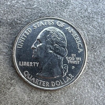 2007-P Wyoming State Quarter Doubled Die Reverse Saddle Horn FS-802 Error - Image 1 of 4