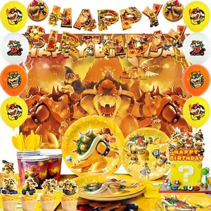 Party Supplies for Bowser Birthday,112pcs Decorations for King Kuppa party Banne - Bild 1 von 10