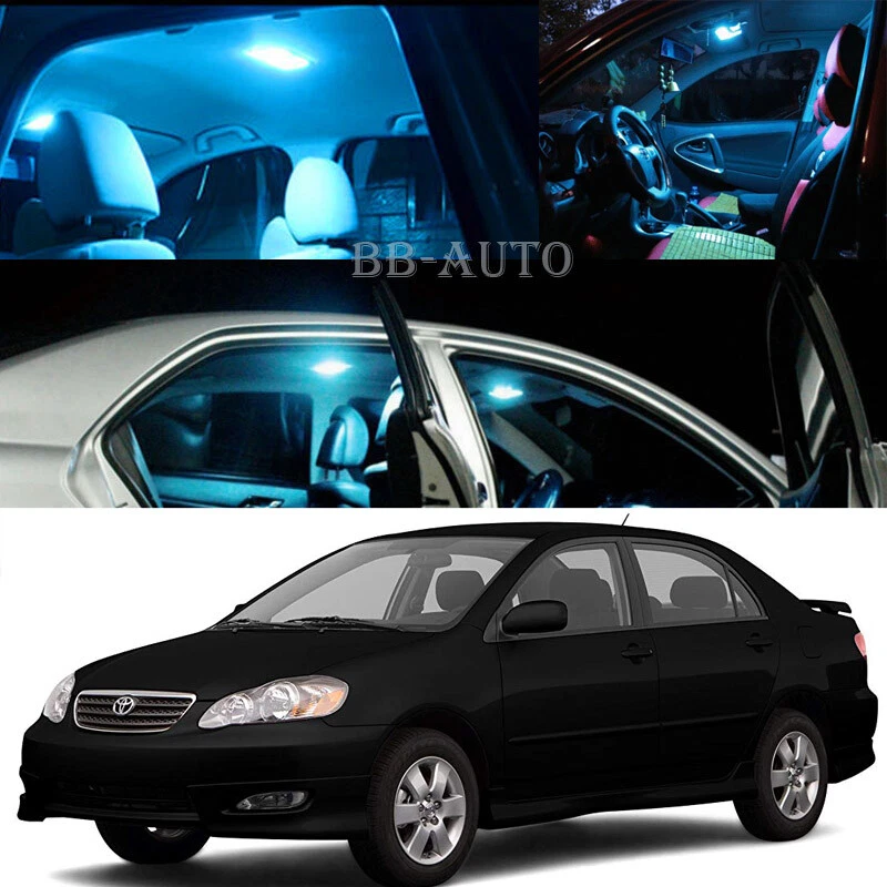 Para 03-08 Toyota Corolla Xenón AZUL HIELO Interior Luz LED Mapa Domo Placa de maletero Foto 1 de 1