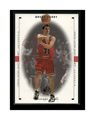 1998-99 SP Authentic Chicago Bulls Basketball Card #22 Brent Barry - Image 1 of 2