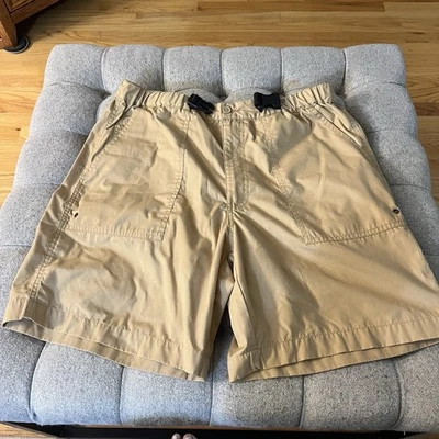Vintage Haband Mens Tan/Beige Cargo Pocket Shorts Casual Hiking Size 34 - Image 1 of 4