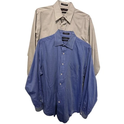 Daniel Cremieux Collection Lot Of 2 Men's Long Sleeve Button Down Dress Shirt 35 - Image 1 of 4