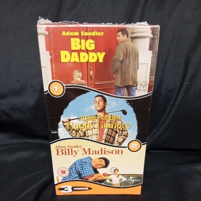 2003 Adam Sandler VHS Box Set, Unopened: Big Daddy, Happy Gilmore, Billy Madison - Image 1 of 4