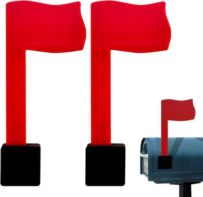 Paquete de 2 kit de reemplazo de bandera de buzón rojo para buzones residenciales y comerciales Foto 1 de 4