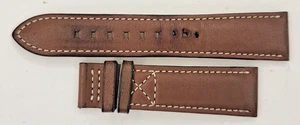 Authentic Patek Philippe Calfskin Brown leather watch strap 21/18mm 75+113mm E55 - Picture 1 of 2