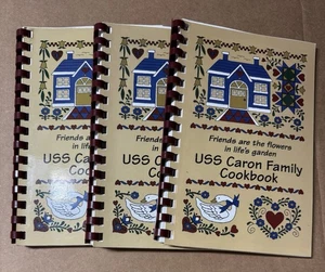 Vintage USS Caron Family Cookbook Recipe Collection Norfolk VA Plus 2 Blank Book - Foto 1 di 6