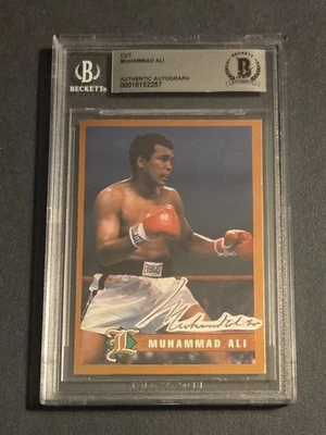 Muhammad Ali signed custom made Legends boxing card Beckett Authenticated - Image 1 of 2