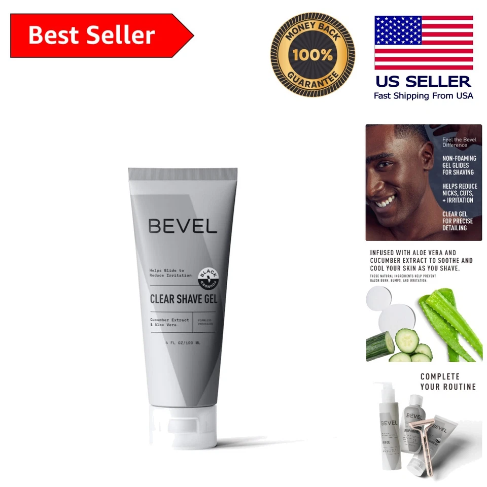Clear Shave Gel for Men Clear Shave Gel for Precise Detailing Bevel Aloe 4oz
