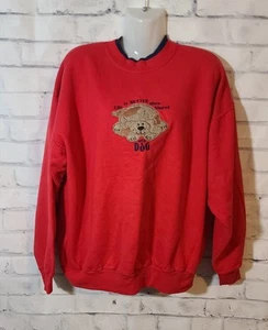 Vintage Life Is Better With A Dog Sweatshirt Large - Picture 1 of 4