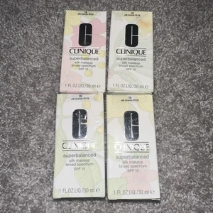 Lot Of 4 CLINIQUE SUPERBALANCED SILK MAKEUP SPF 15 - 19 SILK Brandy (D-G) - 1 OZ - Picture 1 of 2