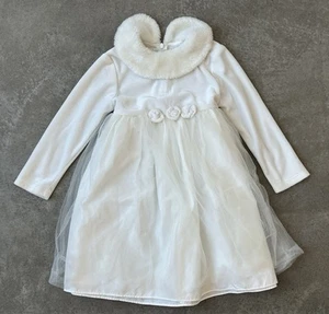 Beautiful GIrls Ivory Holiday Dress Size 4 - Picture 1 of 10