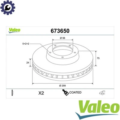 2x DISCO FRENO 673650 PARA PORSCHE 911/Convertible/Targa CAYMAN M 96.05 3.6L 6cyl Foto 1 de 4