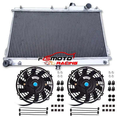 Radiador de aluminio + ventiladores para Mazda MX-5 Miata MX5 1990-1997 1991 1992 1993 1994 MT Foto 1 de 4