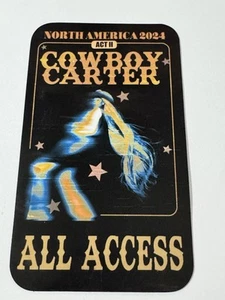 Beyoncé Commemorative 2024  Cowboy Carter Backstage Pass With Lanyard - Picture 1 of 3