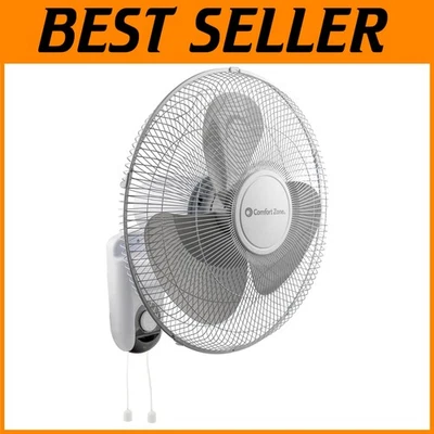 Versatile Oscillating Wall Fan, 3 Speed Control & Adjustable Tilt for Comfort - Image 1 of 4