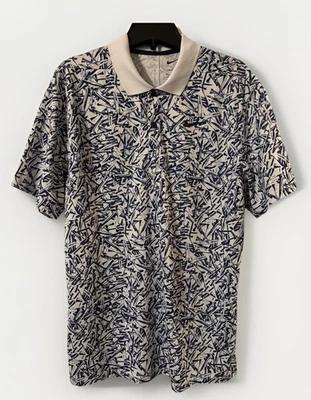 Nike Golf Dri-Fit Victory Polo Shirt White And Navy Blue  All Over Print Men’s M - Image 1 of 4