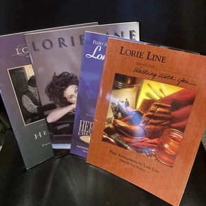 Lorie Line Piano Books Lot Walking Heritage Just Me Heart & Soul 4 - Picture 1 of 11