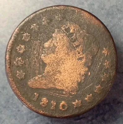 1810 1c. Large Cent Classic Head Phila. Soft Copper Penny Good Free Shipping! - Image 1 of 4
