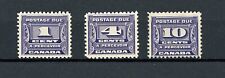 Canada #J11, J13, J14 (CA146) Postage Dues 1933-4, M, H, F, F-VF, CV$65.00