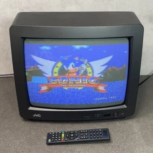 JVC 14" CRT Cube TV Retro Gaming Display Fernseher Bildschirm Monitor + Fernbedienung - Bild 1 von 12