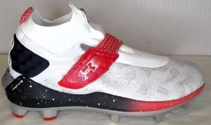 Under Armour Bryce Harper 8 Low ST USA Baseball Cleats Sz 7.5 3026590-100 - Picture 1 of 6