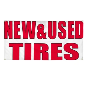 Vinyl Banner Multiple Sizes New& Used Tires Auto Body Shop Car Repair B Outdoor - Picture 1 of 7