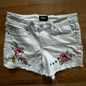 Girls Hudson White Shorts With Floral Design Size 12 - Picture 1 of 4