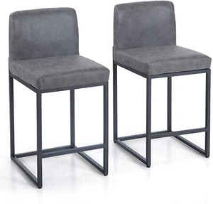 Bar Stools Set of 2 Counter Height Dining Chair Barstool Kitchen Island Barstool - Picture 1 of 22