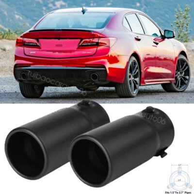 Chrome Exhaust Pipe Tip Rear Throat Muffler Stainless Steel For Acura TLX TL TSX Foto 1 de 4