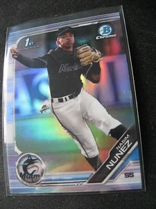 NASIM NUNEZ 2019 1st Bowman Chrome Draft Refractors #BDC-141 Miami Marlins MNT! - Picture 1 of 2
