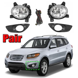 1set For Hyundai Santa Fe Santafe 2.4 2009-2012 Front Foglamp With Bulb harness - Picture 1 of 6