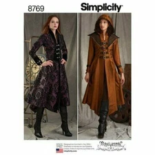SIMPLICITY Sewing Patterns~8769 ARKIVESTRY Miss Ladies Costume Coat 14-16-18-22