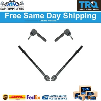 TRQ New Front Inner & Outer Tie Rod LH RH Set of 4 For 2009-2020 Dodge Journey - Image 1 of 4
