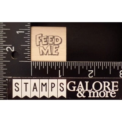 SELLO ASUNTO SELLOS DE GOMA DICIENDO FEED ME #T19 Foto 1 de 2