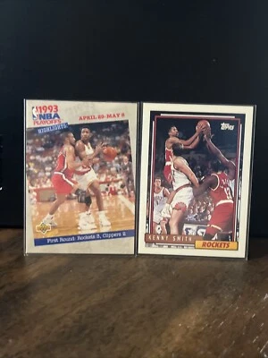 Лот из 2 баскетбольных карточек с Кенни Смитом (1992 Topps, 1993 Upper Deck) - Изображение 1 из 4