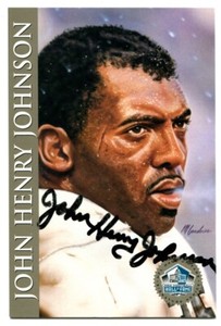 John Henry Johnson 1998 Hall of Fame Platinum Signature Series Autograph Auto