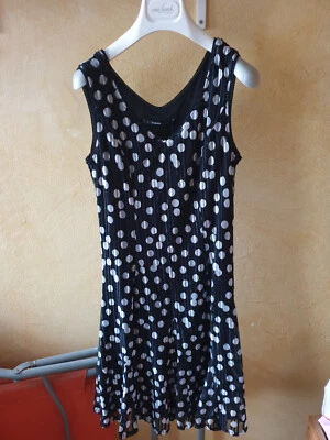 Cosima by No1, Kleid, schwarz mit Punkten, Gr. 38, Damenkleid, Sommerkleid - Bild 1 von 3