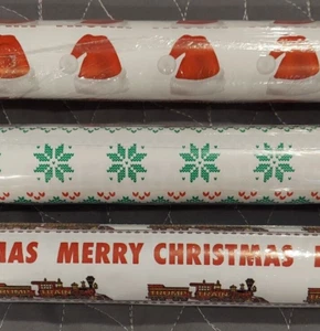 Trump Christmas Wrapping Paper 3 ROLLS SEALED Trump Train Hats Elephants - Picture 1 of 8