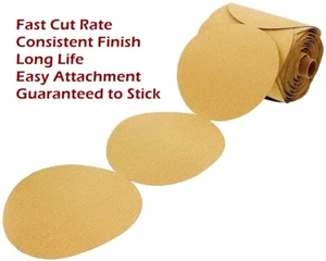 SANDING DISC, Aluminum Oxide Sandpaper Roll, PSA Sticky Back, 5" , Grit 80 - 220 - Bild 1 von 11