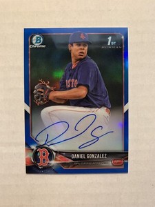 2018 Bowman Chrome Daniel Gonzalez Auto BLUE #/150 RARE SP RED SOX RC ROOKIE