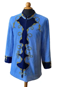 Jesurum Venezia Sortie de bain peignoir éponge veste homme vintage 70 80 T.M - Imagen 1 de 13