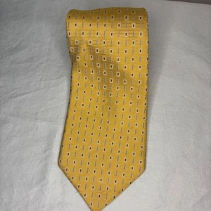METROPOLITAN by Lord & Taylor Herrenkrawatte 100 % Seide gelb hellblau - Bild 1 von 4