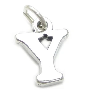 Charm inicial Letra Y en plata de primera ley .925 x 1 Colgante charms Letras- - Imagen 1 de 5