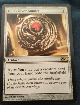 Quicksilver Amulet - 2012 Core Set - 214 - Near Mint - Free Shipping - MTG Magic - Image 1 of 2