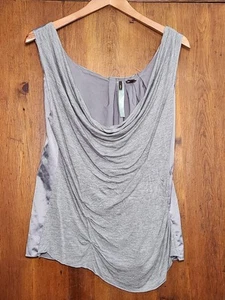 Camiseta sin mangas Wilster para mujer pequeña sin mangas drapeada asimétrica arte deconstruido - Imagen 1 de 16