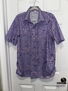 Purple Mens Rabbit outer space shirt Size XXL UCHUU - Picture 1 of 5