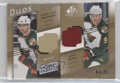 2008-09 SP Game Used Edition Gold /25 Pierre-Marc Bouchard Mikko Koivu Patch - Image 1 of 2