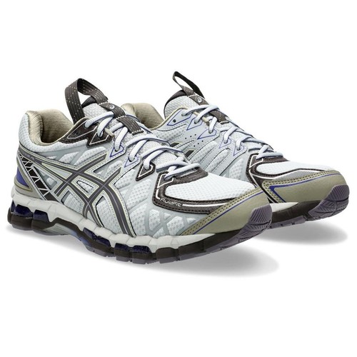 Scarpe da corsa Asics Gel Kayano 20 da uomo US8 grigio ghiacciaio grigio lavanda mai usate