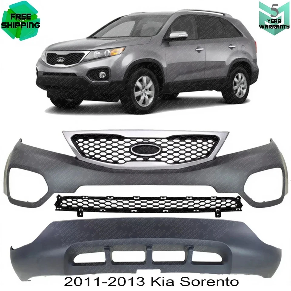 Conjunto de cubierta de parachoques delantero fascia y rejilla para Kia Sorento 2011-2013 Foto 1 de 4