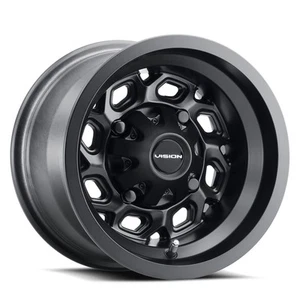 14x7 Black Wheels Vision ATV 361 Spyder ATV 4x156 2.5 (Set of 4) 131.1 - Picture 1 of 3
